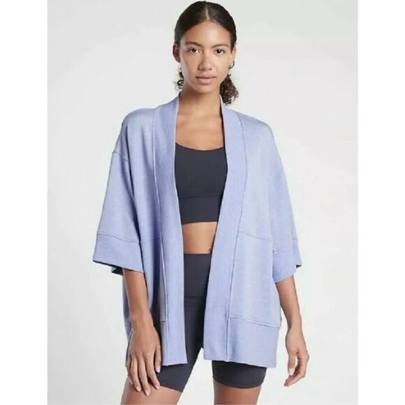 Athleta Lotus Wrap Open Front size 1X Blue - Picture 1 of 8